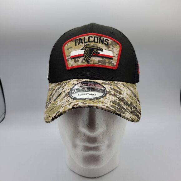 New Era Cap Atlanta Falcons Mens Womens Salute To Service 9FORTY Trucker Hat NFL - Picture 1 of 14